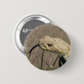 R8 Prairie Rattlesnake Head Shot Ronde Button 5,7 Cm (Voorkant /achterkant)