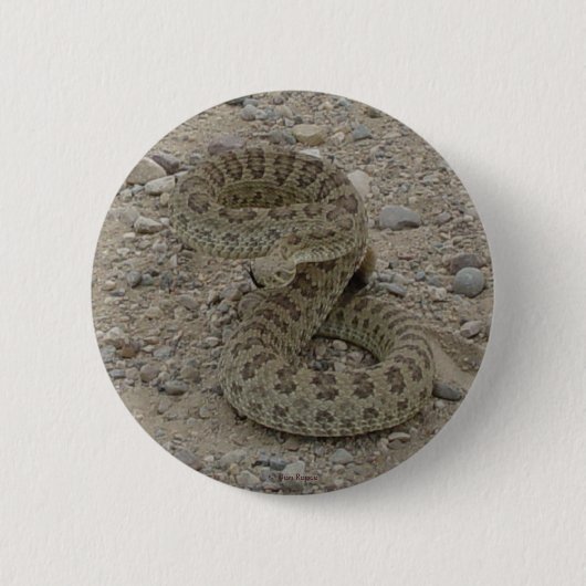 R9 Prairie Ratelslang Ronde Button 5,7 Cm (Voorkant)
