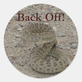 R9 Prairie Rattlesnake Opgerold Ronde Sticker