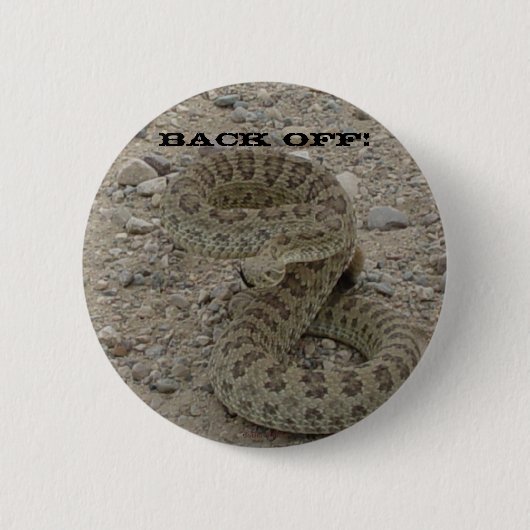 R9 Prairie Rattlesnake Ronde Button 5,7 Cm (Voorkant)