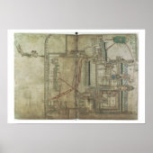 R 171 f.285 Plan of Canterbury Cathedral en de Poster (Voorkant)