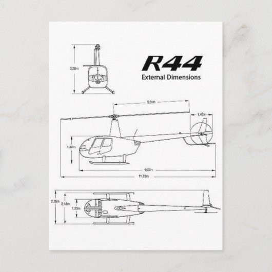 R-44 Robinson Briefkaart (Voorkant)