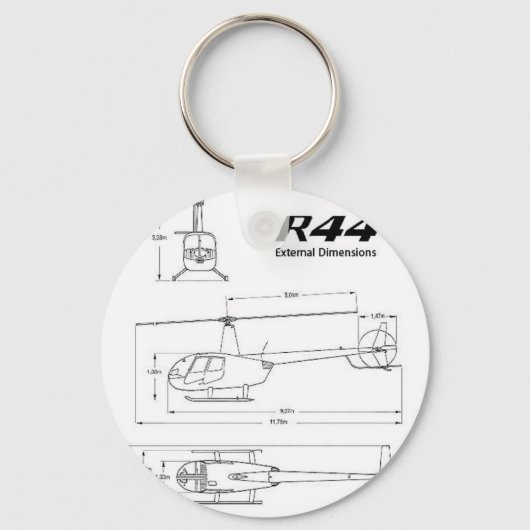 R-44 Robinson Sleutelhanger (Voorkant)