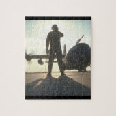 R.A.F. C-130 Hercules Transport_Militair Vliegtuig Legpuzzel (Verticaal)