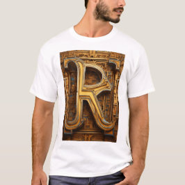 R alfabetnaam t-shirt