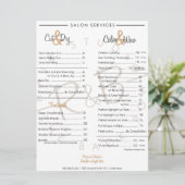 R&B Gold Graphic Service Menu (Staand voorkant)