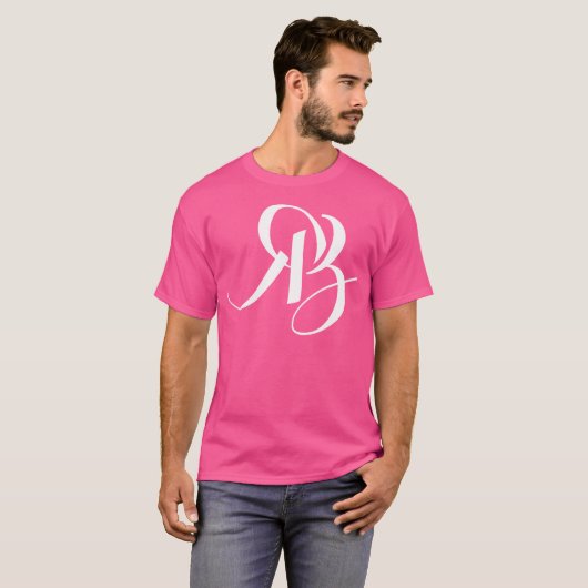 R B-Initialen T-shirt (Voorkant volledig)