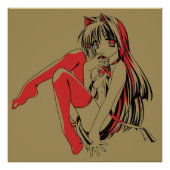 R & B Manga, Neko Catgirl Furry Loli Anime Foto Afdruk (Voorkant)