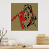 R & B Manga, Neko Catgirl Furry Loli Anime Poster (Keuken)