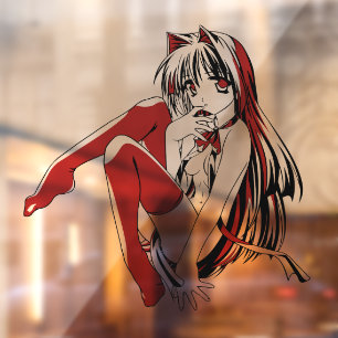 R&B Manga, Neko Catgirl Furry Loli Anime Raamsticker