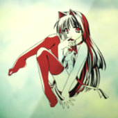 R & B Manga, Neko Catgirl Furry Loli Anime Raamsticker (Vel 3)