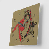 R & B Manga, Neko Catgirl Furry Loli Anime Vierkante Klok (Hoek)