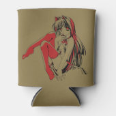 R & B, Neko Catgirl Furry Anime Loli Slave Blikjeskoeler (Voorkant)