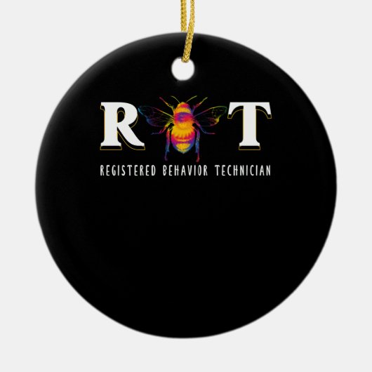 R Bee T RBT Registered Behavig technicus Keramisch Ornament (Voorkant)