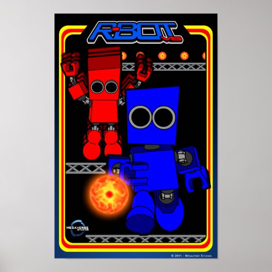 R-Bot VS. Retro Game Poster (Voorkant)