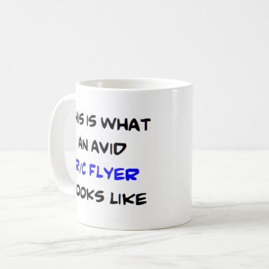 r/c flyer, avid koffiemok (Voorkant links)