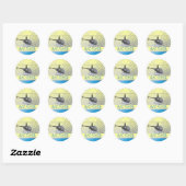 R-C Flyer-koper Ronde Sticker (Vel)