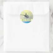 R-C Flyer-koper Ronde Sticker (Tas)