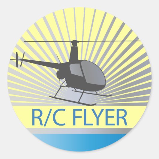 R-C Flyer-koper Ronde Sticker (Voorkant)
