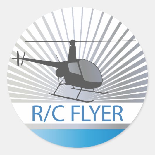 R-C Flyer-koper Ronde Sticker (Voorkant)