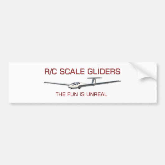 R/C-schaalventielen ... De Fun is onecht Bumpersticker (Voorkant)