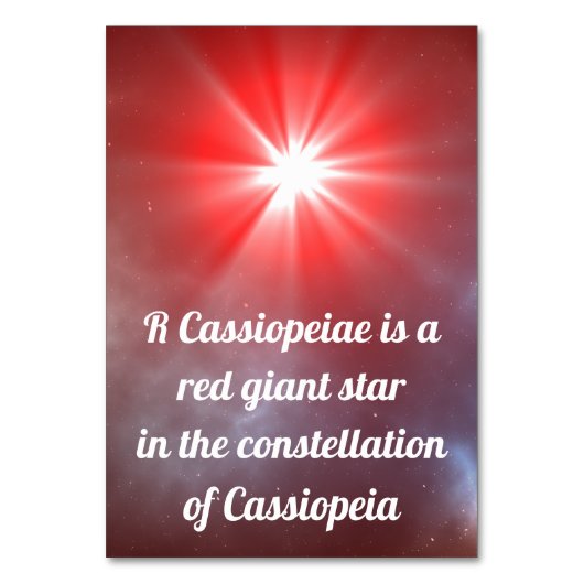 R Cassiopeiae Kaart (Achterkant)