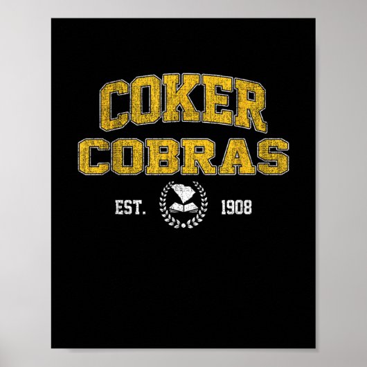 R College Cobras Arch Retro For Men Women  Poster (Voorkant)