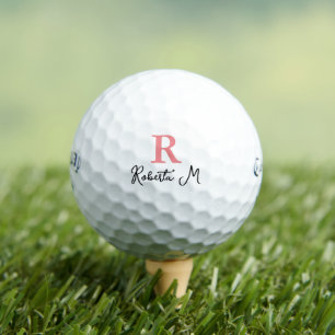 R /custom/ Roze Monogram om haar te identificeren Golfballen