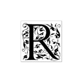 R Decoratieve eerste brief Rubberstempel (Afrduk)