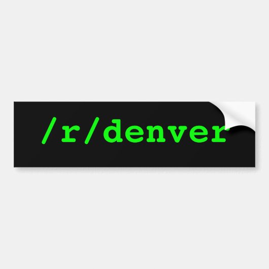/r/denver bumpersticker (Voorkant)