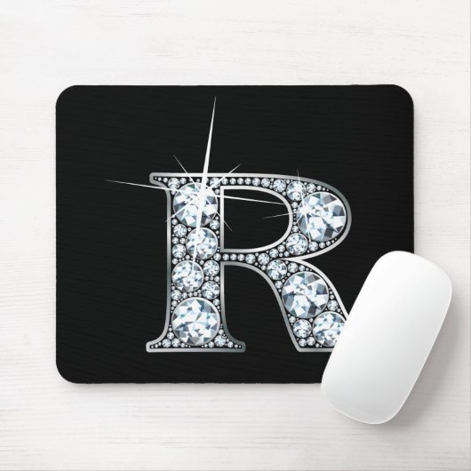"R" Diamond Bling Mousepad Muismat (Met muis)