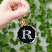 "R" Diamond Bling Sleutelhanger (Hand)