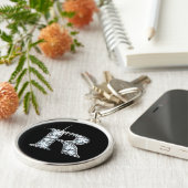 "R" Diamond Bling Sleutelhanger (Zijkant)