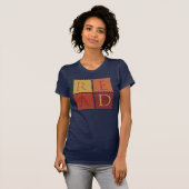 R-E-A-D Vrouwen (Donker) T-shirt (Voorkant volledig)
