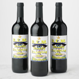 R.E.M. GENIET ECHT VAN HET MOMENT WIJN ETIKET