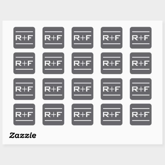 R+F Grijze Sticker (Vel)