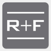 R+F Grijze Sticker (Voorkant)