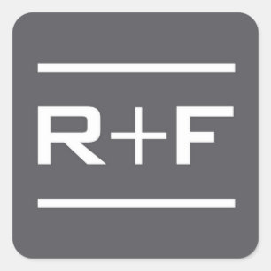 R+F Grijze Sticker