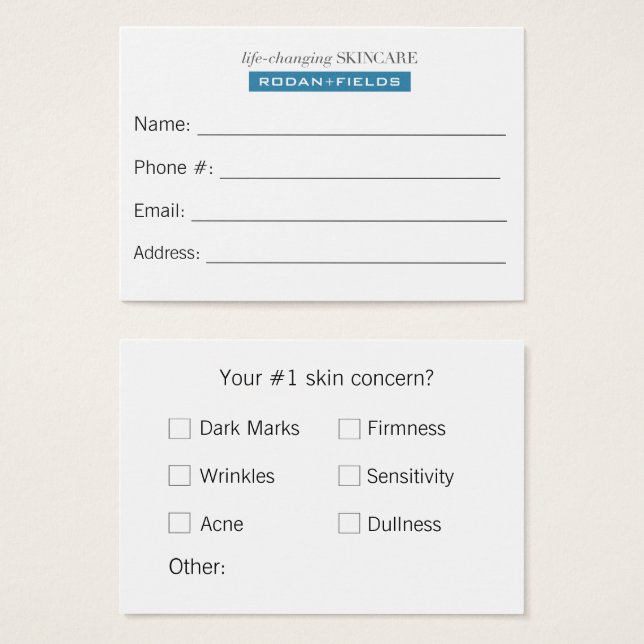 R+F Raffle Ticket Visitekaartje (Voorkant /achterkant)