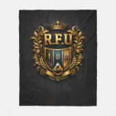 R.F.U Crest Luxe Vliesdeken Fleece Deken (Voorkant)