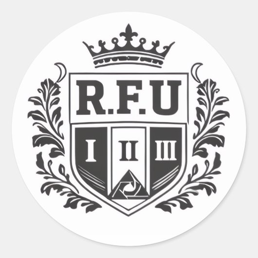 R.F.U Crown Crest Sticker (Voorkant)