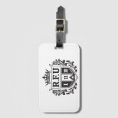 R.F.U Zwart & Wit Bagage Label (Voorkant (verticaal))
