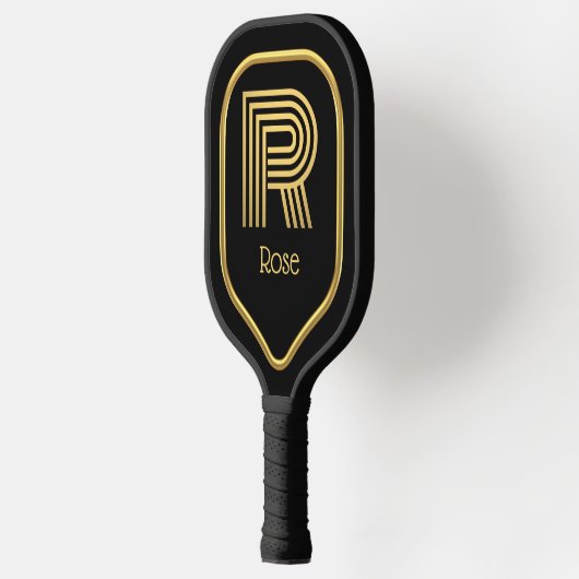 R Gold Initiaal Pickleball Paddle (Links)