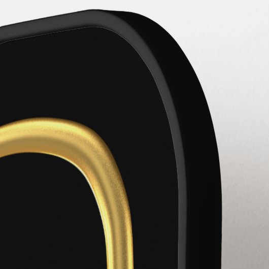 R Gold Initiaal Pickleball Paddle (Links Detail)