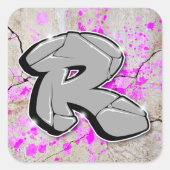 R - Graffiti stickers (Voorkant)