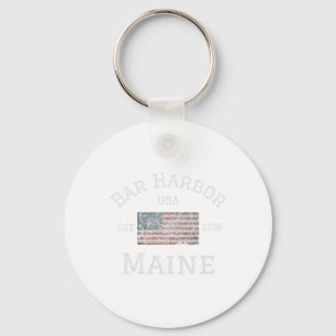 R Haven Maine Usa Amerikaanse Vlag Gevestigd Me Vi Sleutelhanger