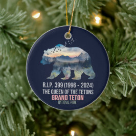 R.I.P. 399 (1996-2024) Koningin van het Tetons Bee Keramisch Ornament