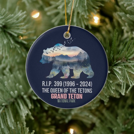 R.I.P. 399 (1996-2024) Koningin van het Tetons Bee Keramisch Ornament (Boom)