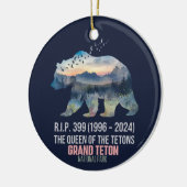 R.I.P. 399 (1996-2024) Koningin van het Tetons Bee Keramisch Ornament (Links)