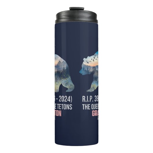 R.I.P. 399 (1996-2024) Koningin van het Tetons Bee Thermosbeker (Voorkant)